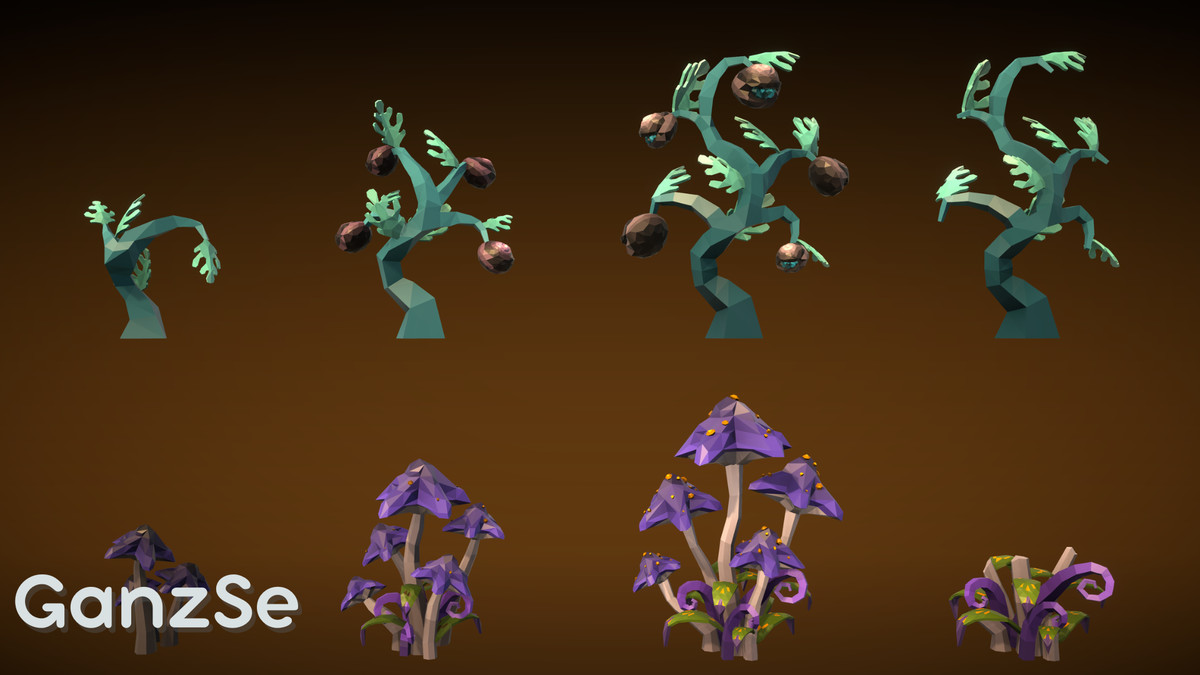 GanzSe Farming - Fantasy Low Poly Props