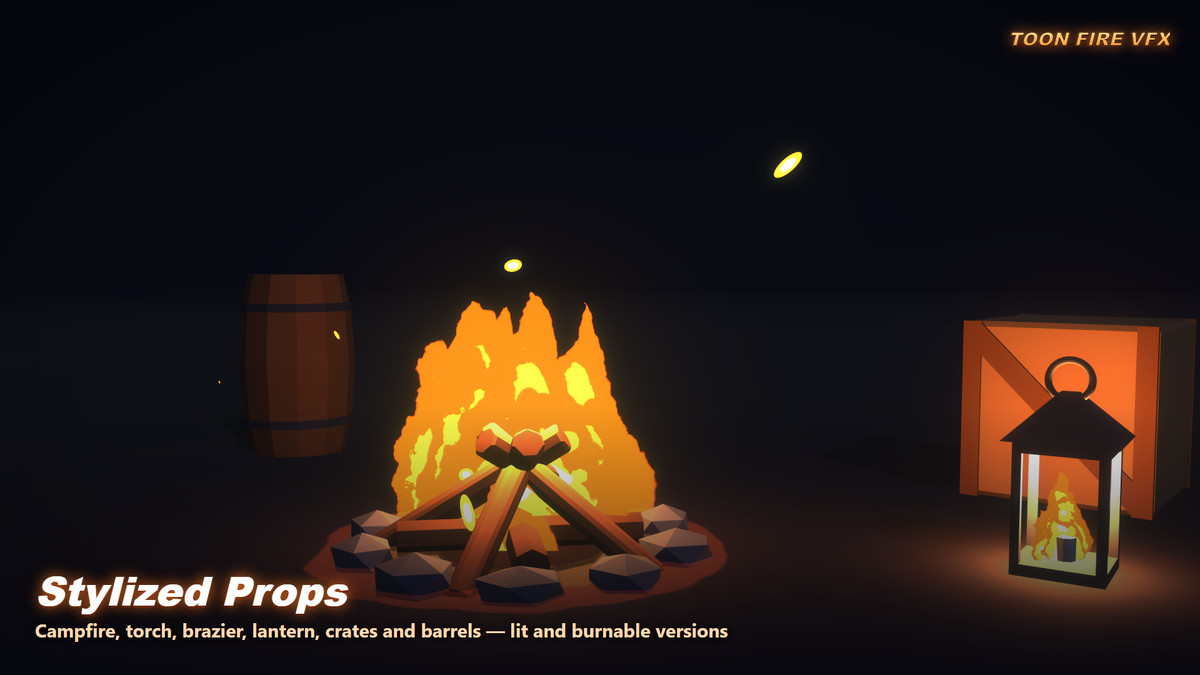 Toon Fire VFX Pack — 100 Stylized Fire Effects