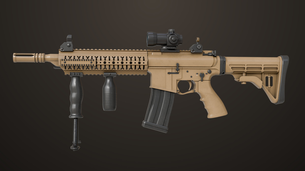 Machine Gun 17 Sandal URP HDRP Textures