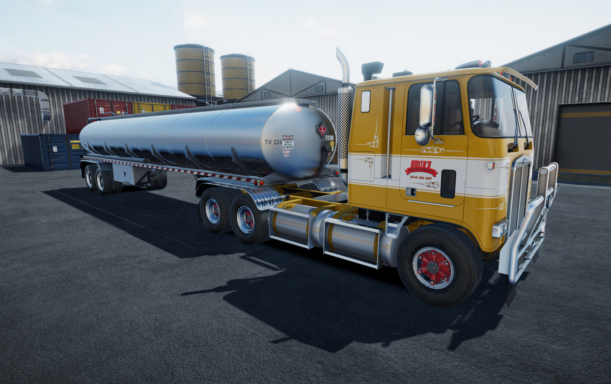 Cabover truck with fuel trailer