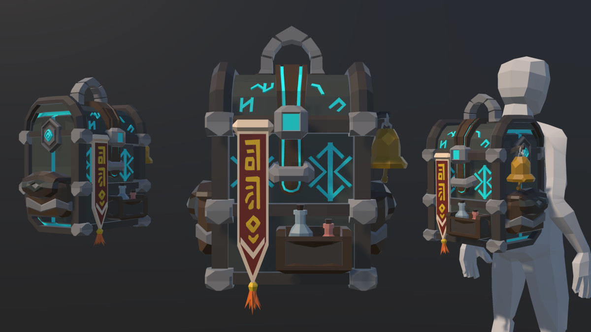 GanzSe Fantasy Low Poly Backpacks Pack Vol.1