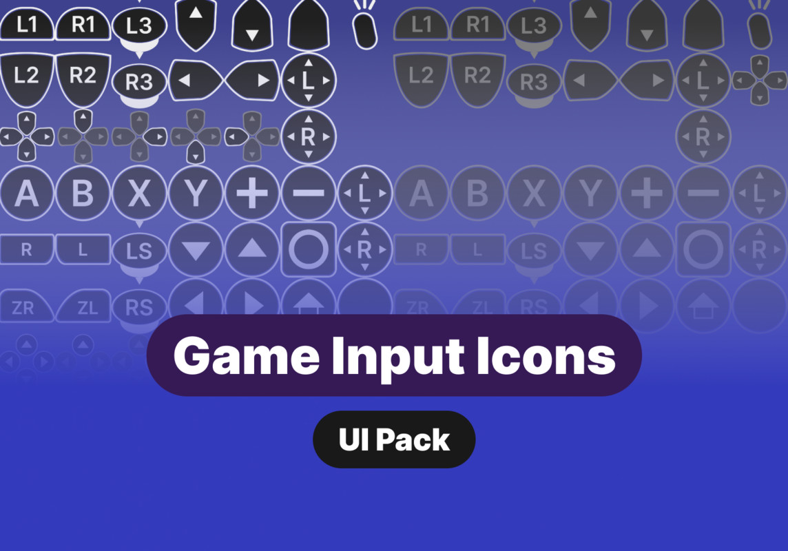 Game Input Icons – Game UI Pack by NevesLS Design
