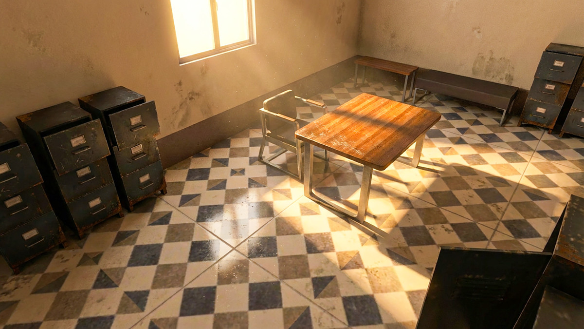 Police Station with Interior (Mobile Optimized + Baked Lighting)