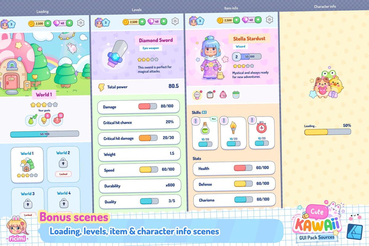 Cute Kawaii GUI Pack Sources