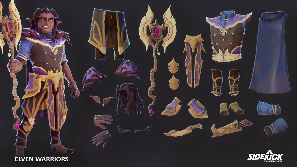 Elven Warriors – Sidekick Modular Characters by Synty