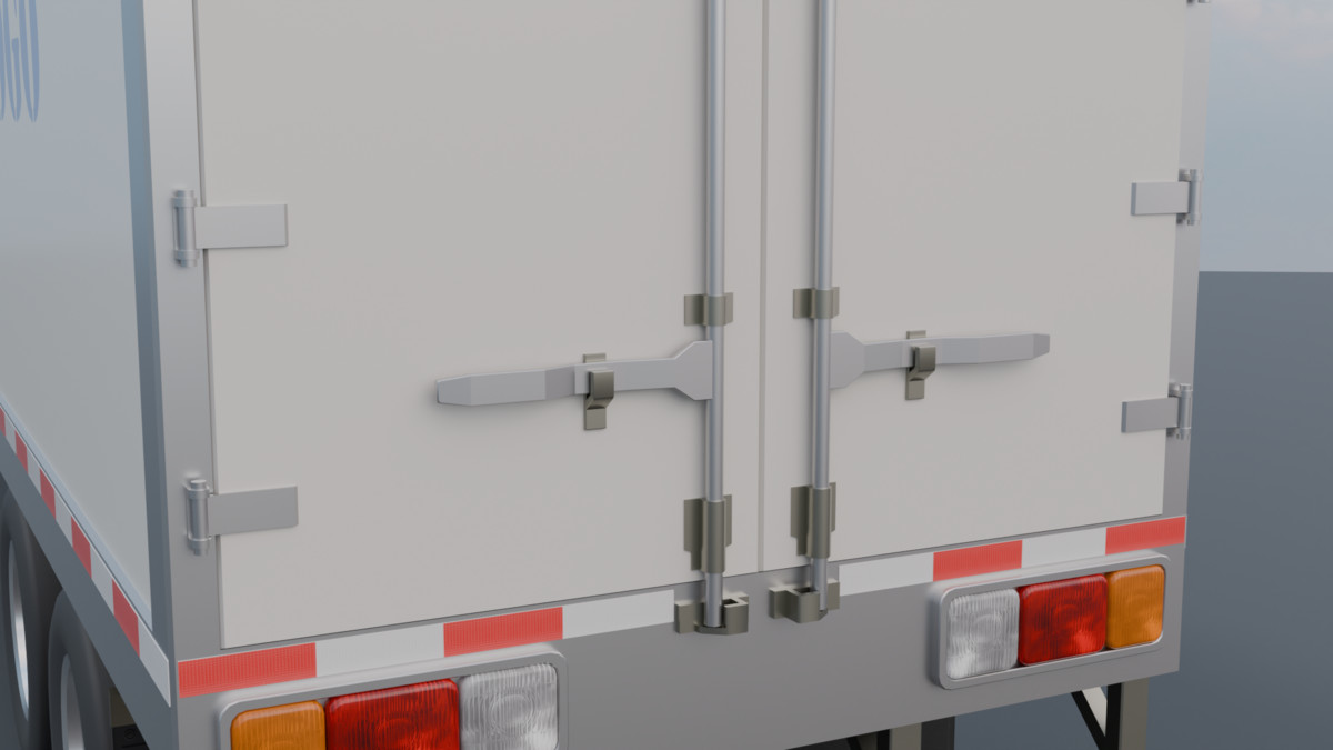 Realistic American Semi Truck + Box Trailer | 11 Truck + 8 Trailer Colors | PBR