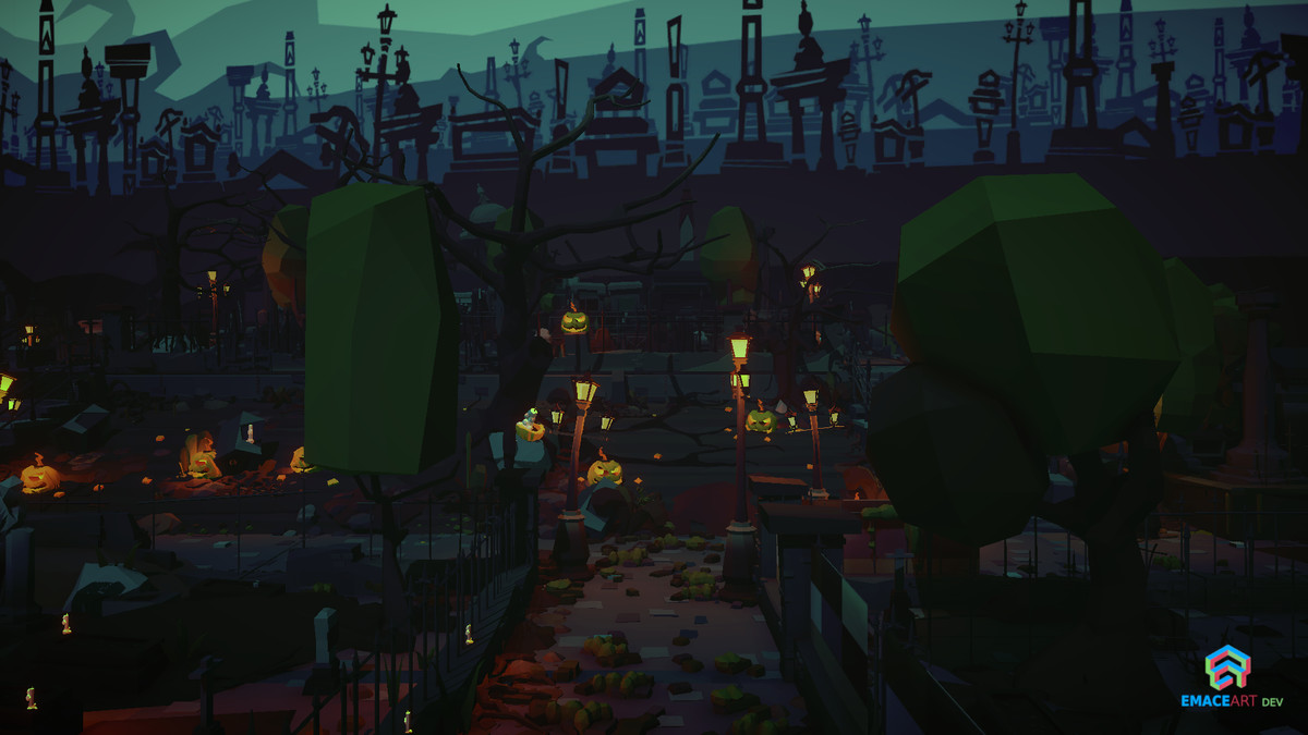 NecroPOLY - Low Poly Cemetery Kit — FREE - Dark Corners