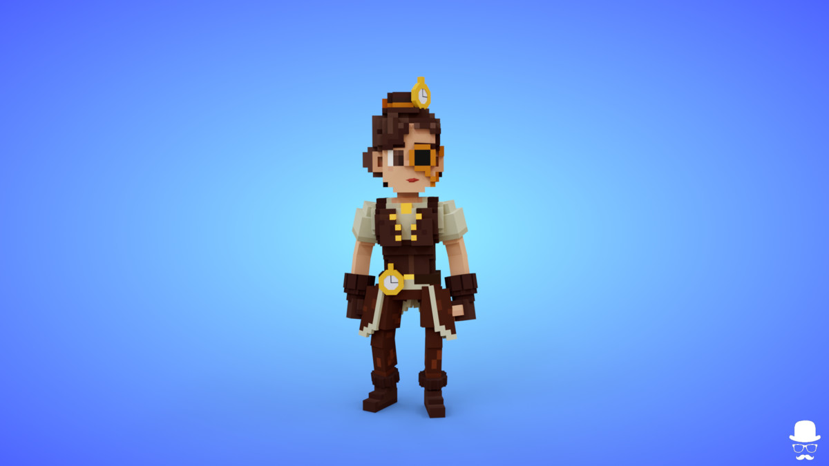 Voxel Steampunk Characters Pack