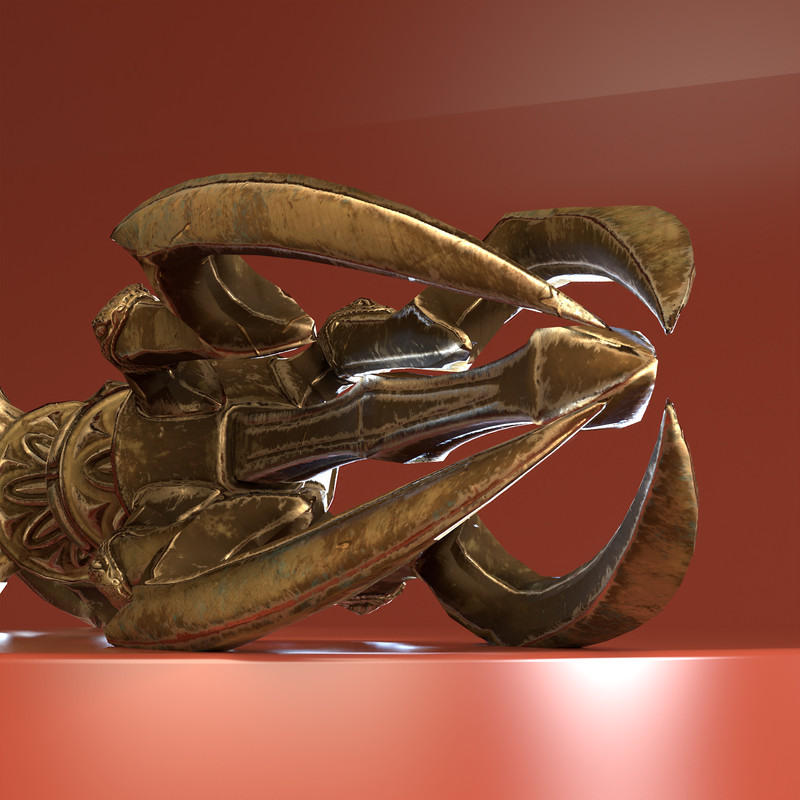Ancient 9-Pronged Vajra (Gu-go-jeo) with 8-Makara Design