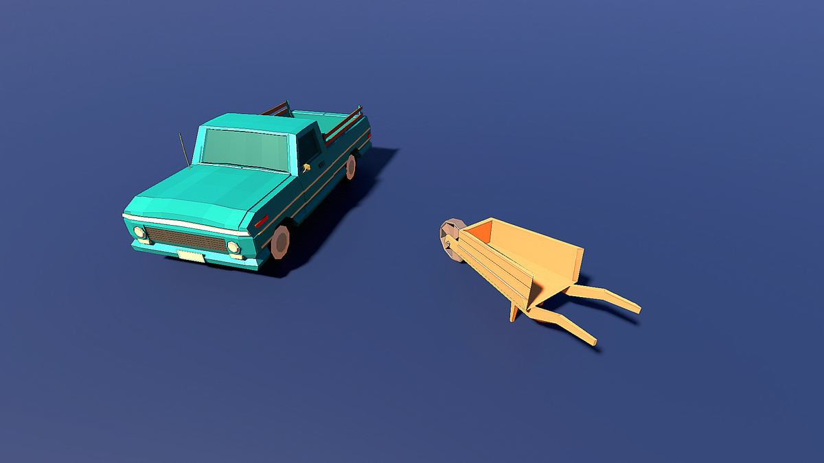 Low Poly Farm. HappyLifeville