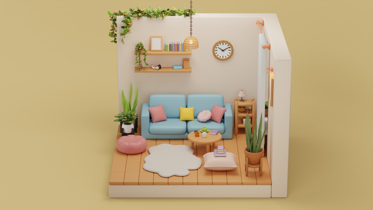 Cozy Room Props Bundle - Interior Props & Modular Parts 2