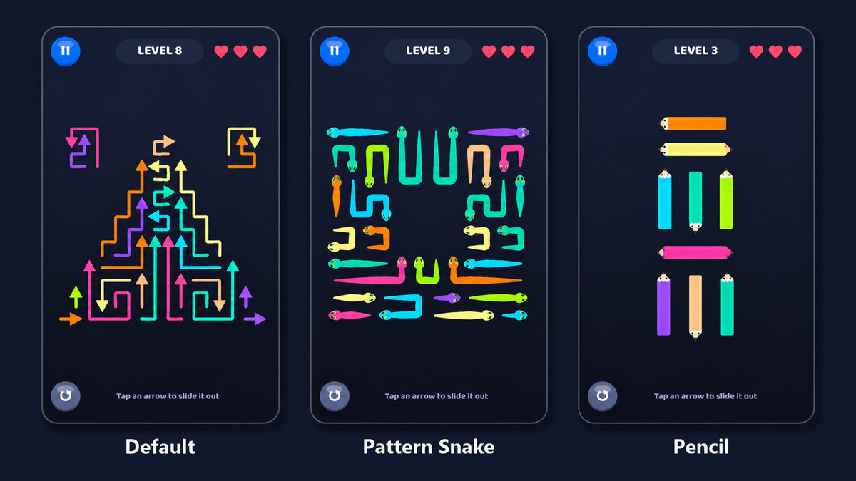 Arrow Escape - Full Game | Template + Editor | Procedural Level Generation
