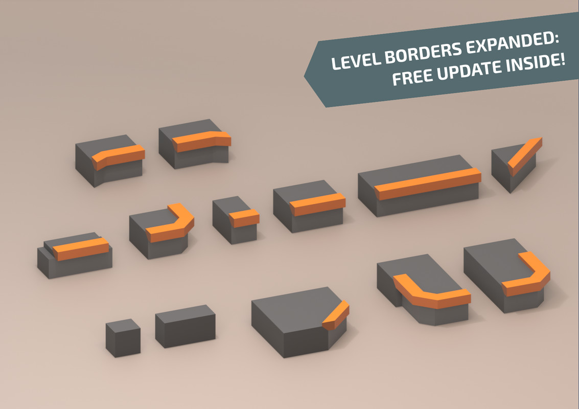 Low Poly Sci-Fi Modular Kit - Space Station Walls, Floors & Doors (URP)