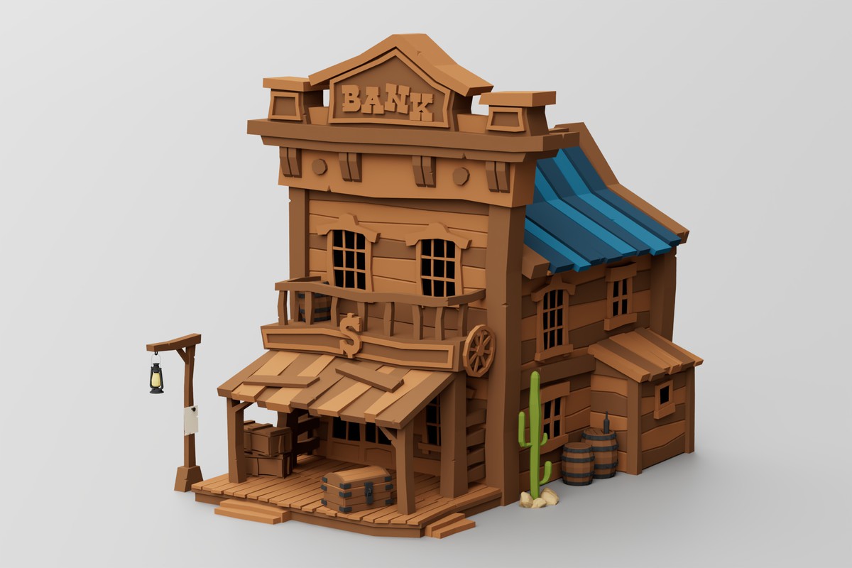 12 Wild West Buildings Pack