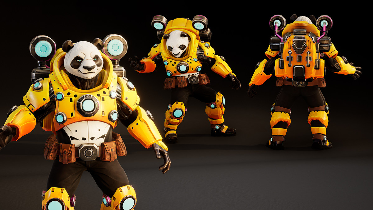Mecha Panda – Stylized Sci-Fi Panda Character