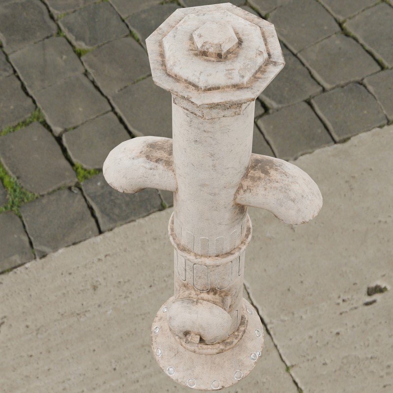 Vintage Cast Iron Fire Hydrant – Low Poly PBR with LODs