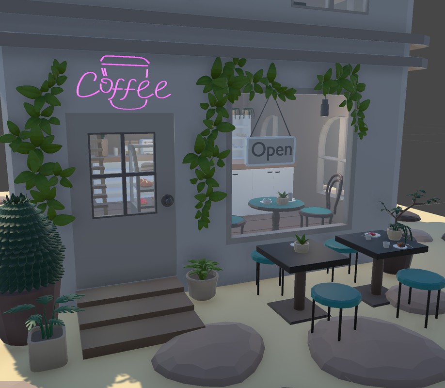 Cozy Cafe - Low Poly