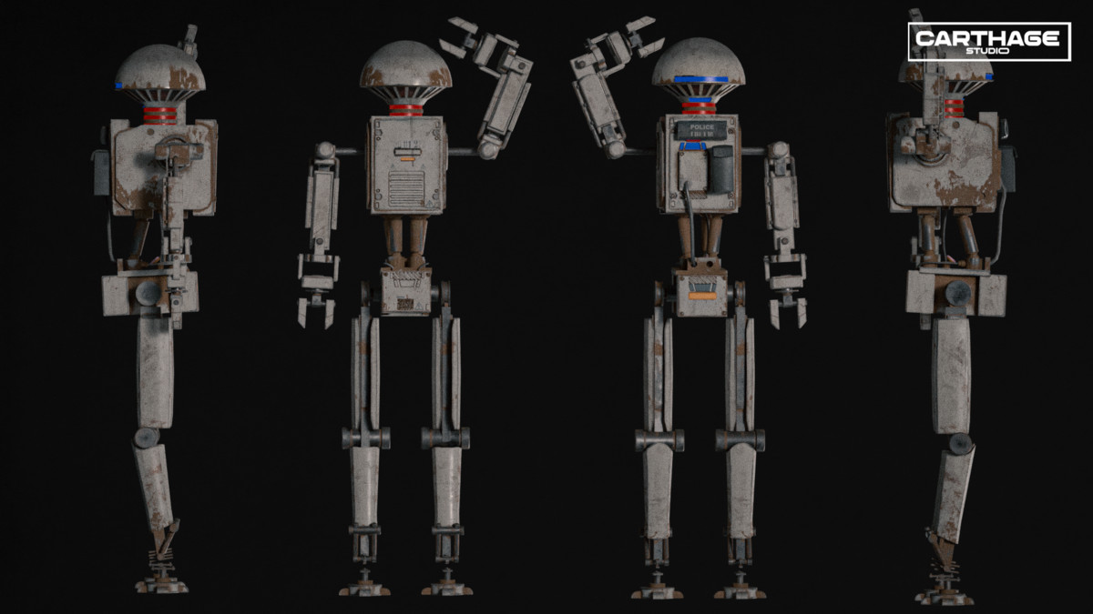 Dome‑Head Security Robot NPC