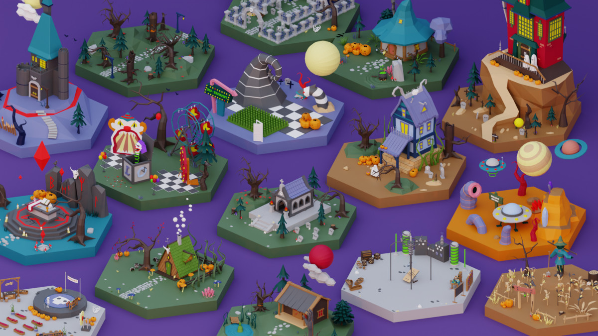 Low Poly Mystical Halloween Set