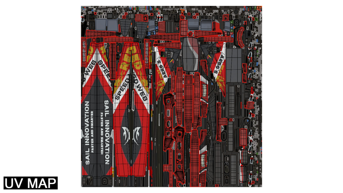 Yacht Hydrofoil Sailing Boats HDRP URP Textures