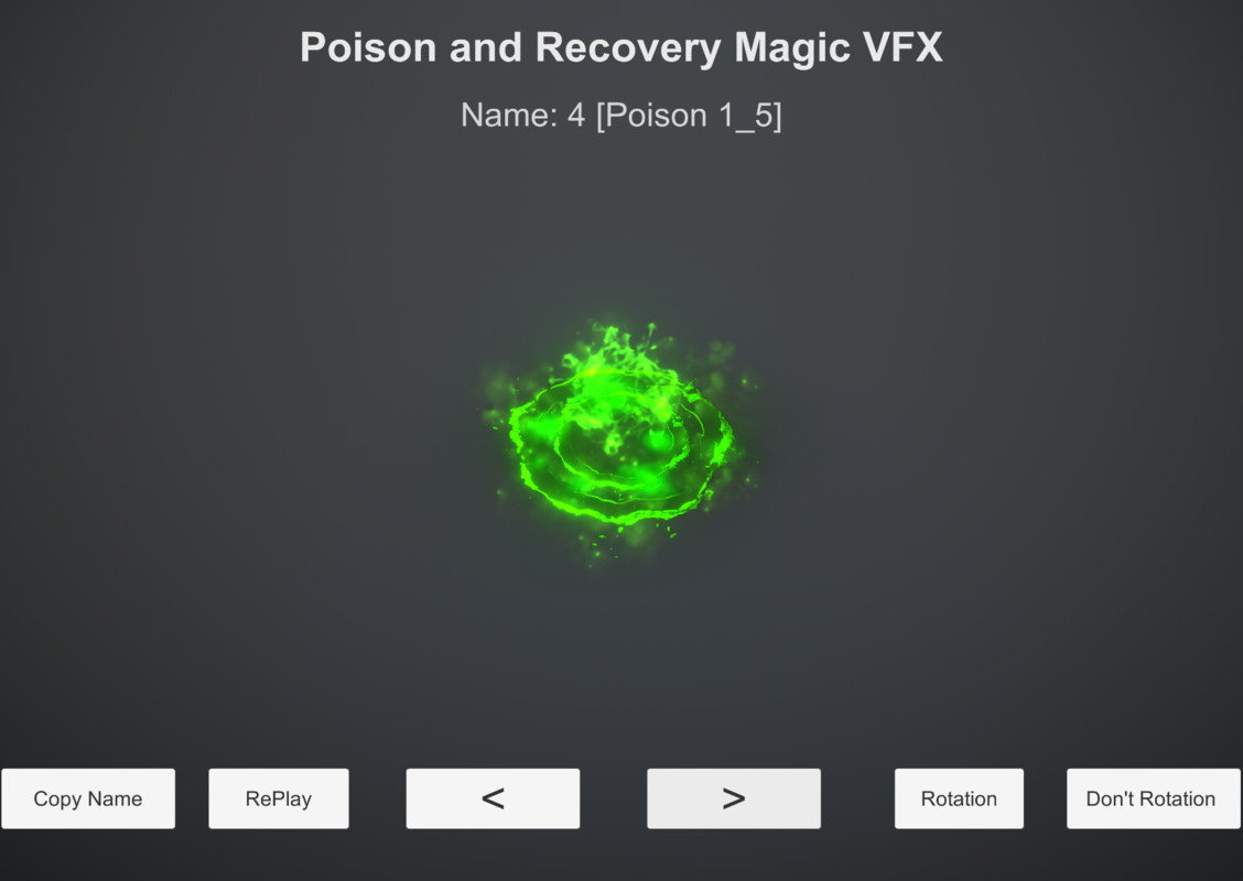 Poison and Recovery Magic VFX