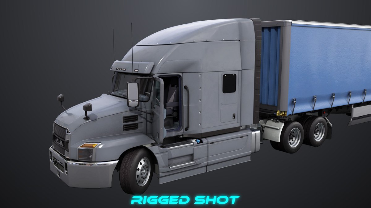 Heavy Truck 05 Curtainsider Trailer URP HDRP Textures