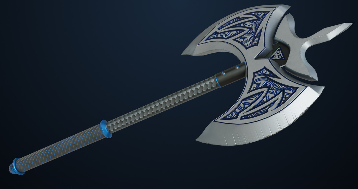 Battle Axe 04 URP HDRP Textures