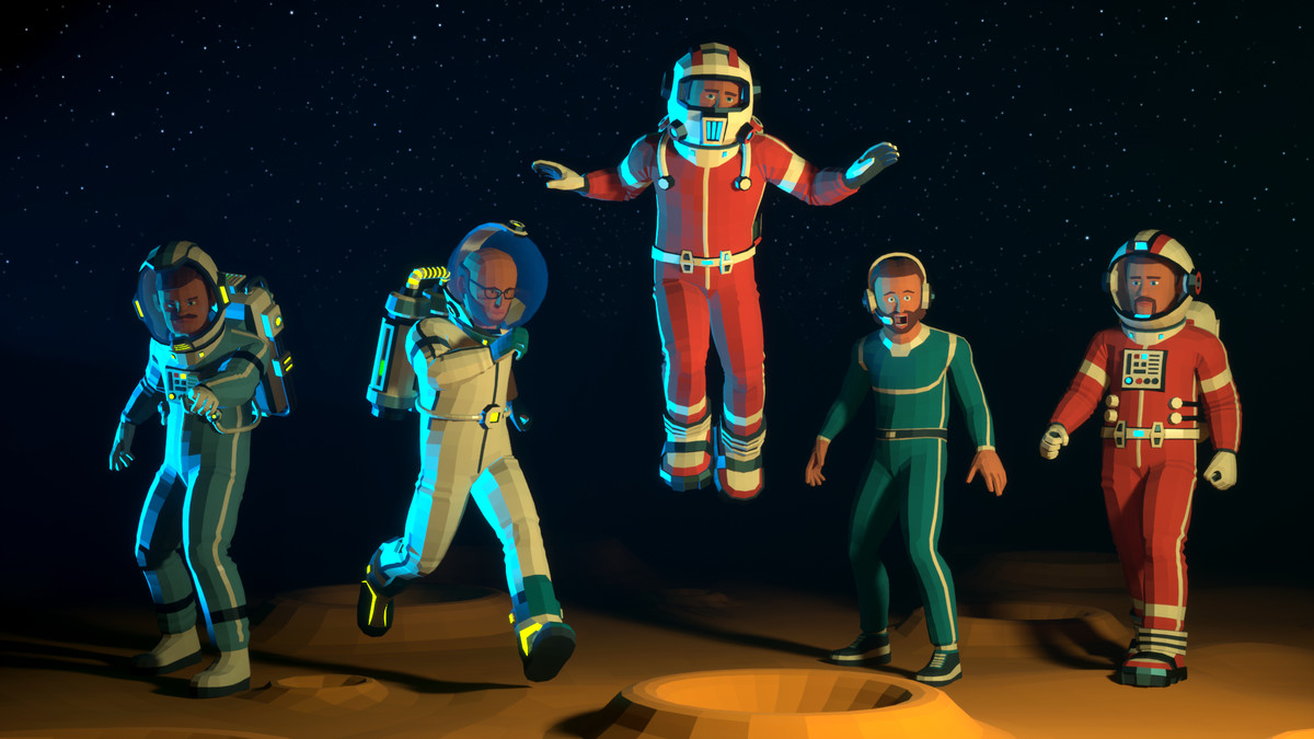 Astronaut modular low-poly stylized