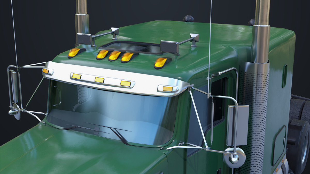 Heavy Truck Chassis 07 Green URP HDRP Textures