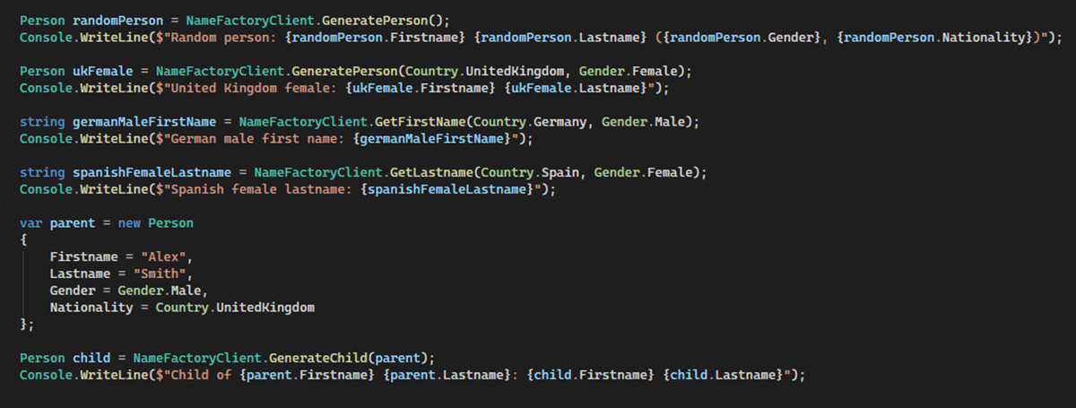 NameFactory - Character Name Generator