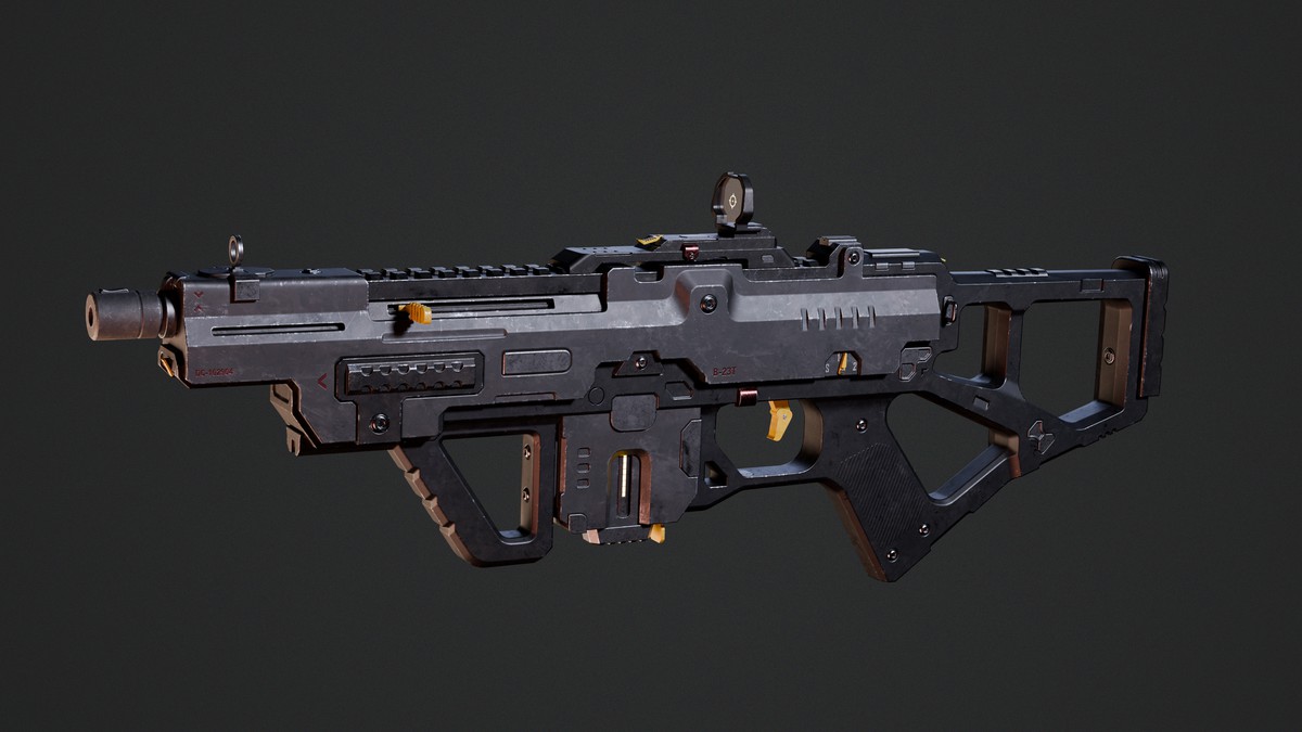 Sci-fi Weapon - Game Ready Rifle