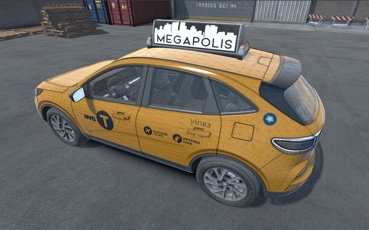 Yellow SUV taxi