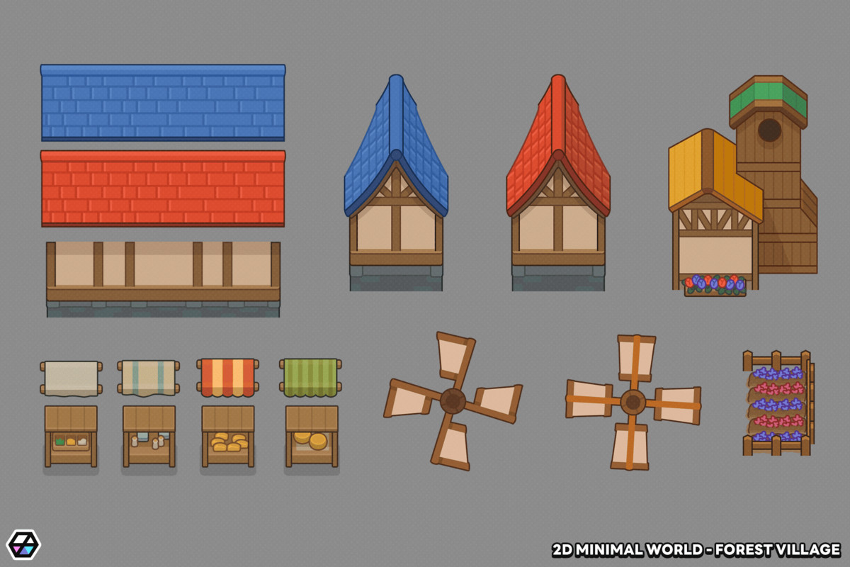 2D Minimal World - Forest Village