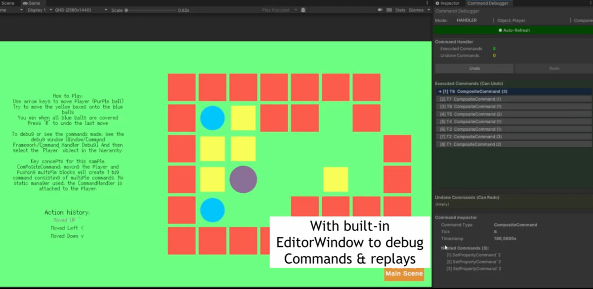Deterministic Command Engine – Undo, Redo & Replayable Gameplay