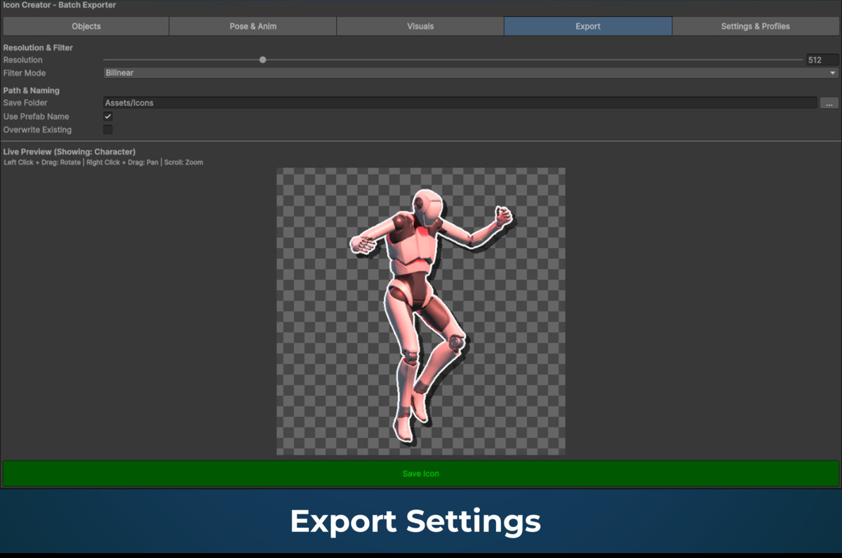 Icon Generator - Animation Posing