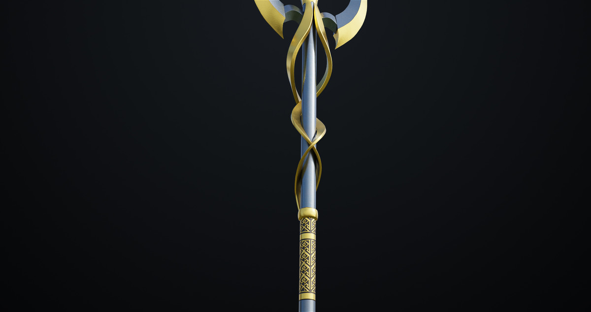 Fantasy Trident 02 URP HDRP Textures