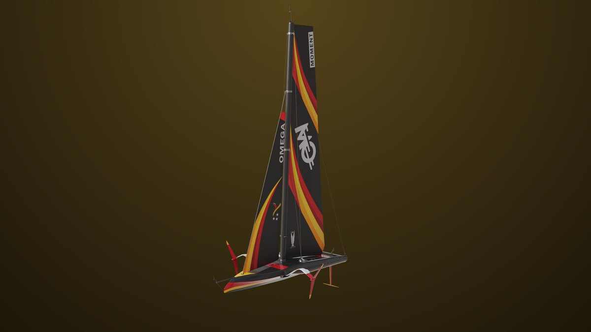 Yacht Hydrofoil Sailing Boat 01 Black URP HDRP Textures
