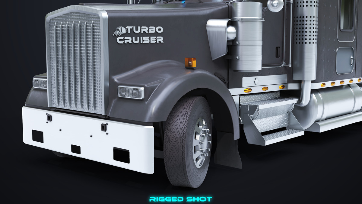 Truck Chassis 02 Generic Black URP HDRP Textures