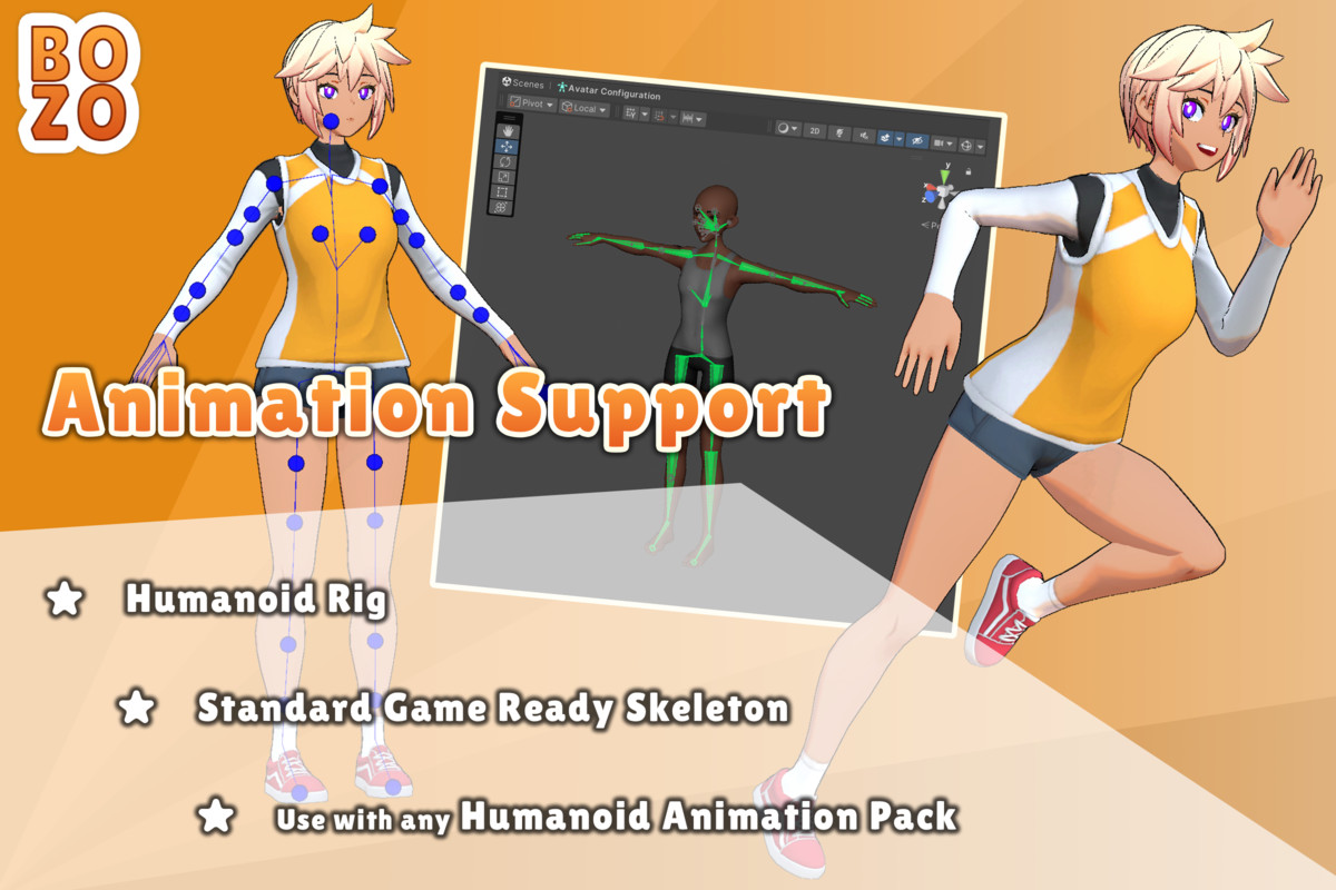 BoZo: Stylized Modular Characters - Sports Pack