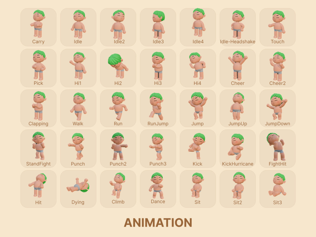 Character Generator Animation pack