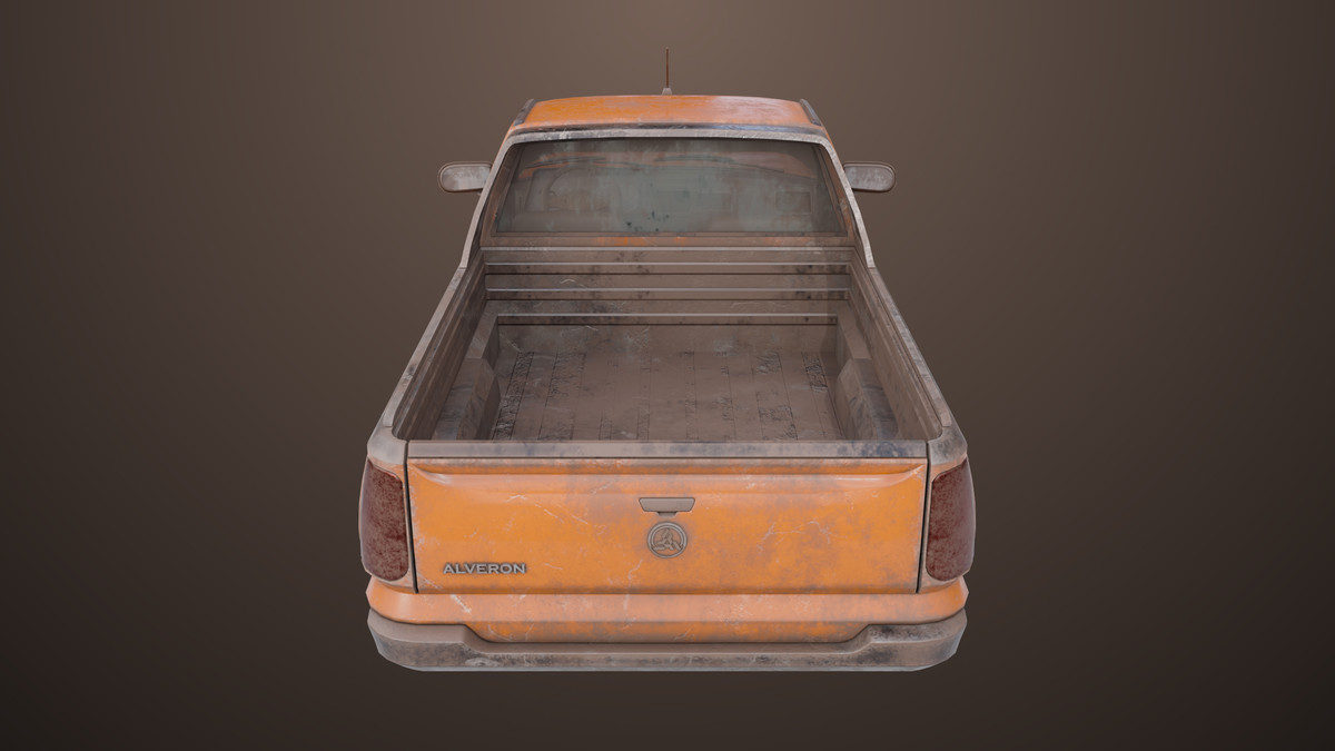 Pickup Truck01 Old Rusty HDRP URP Textures