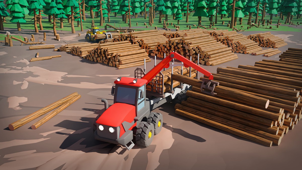 Logging Facility - Low Poly 3D Models Pack