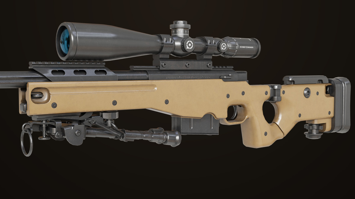 Sniper Rifle 03 Sandal URP HDRP Textures