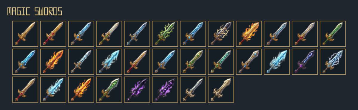 863 Weapon Icons – Mega RPG Weapon Pack