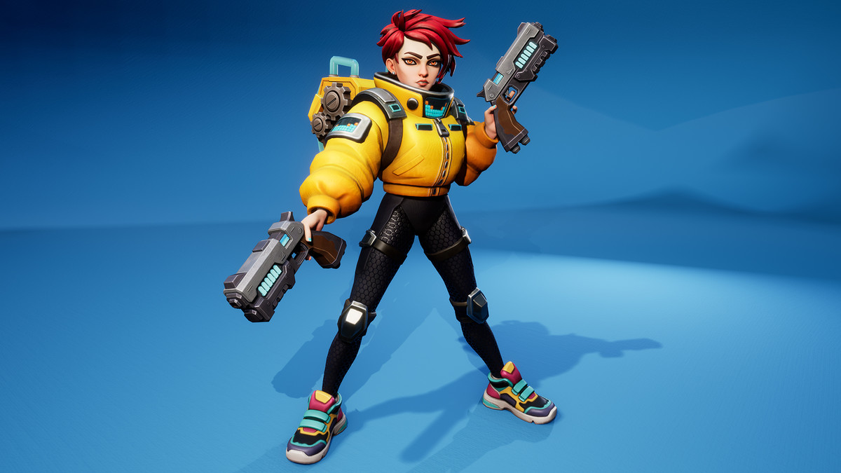 Volt Runner – Stylized Sci-Fi Female Character (3 Skins, Game Ready)