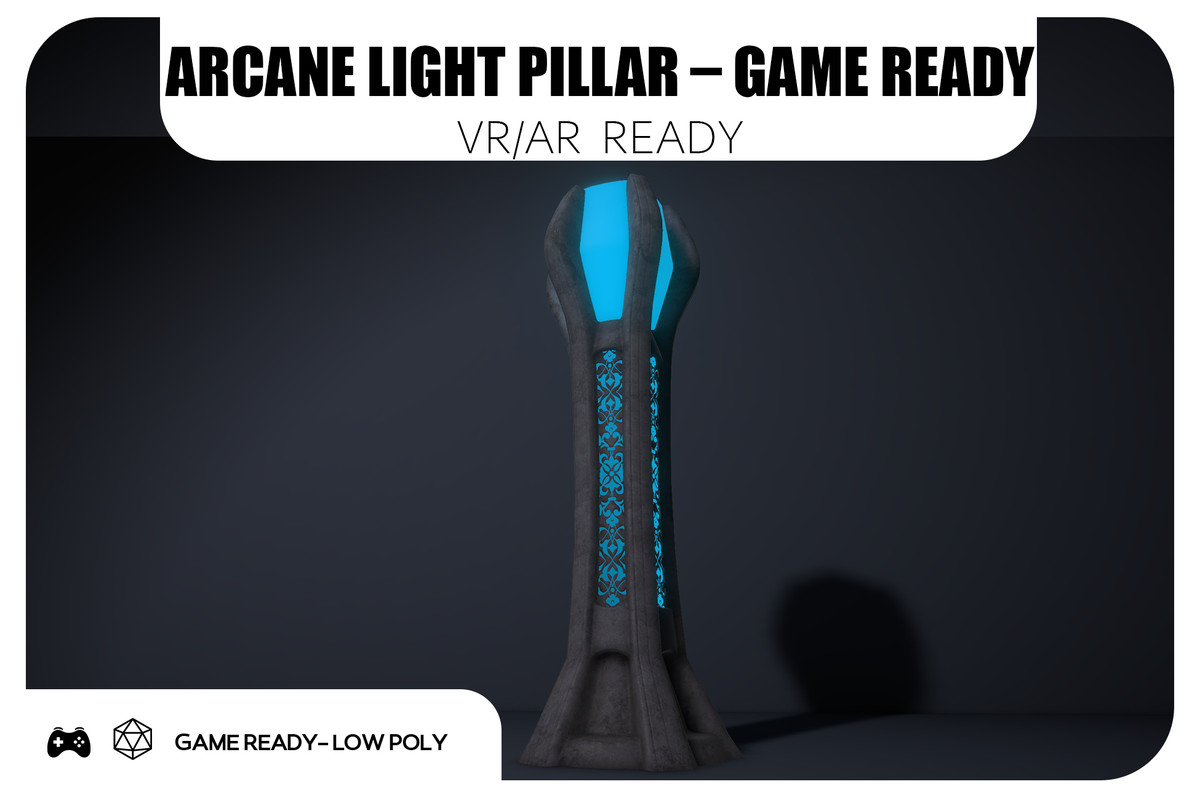 Arcane Light Pillar – Game Ready
