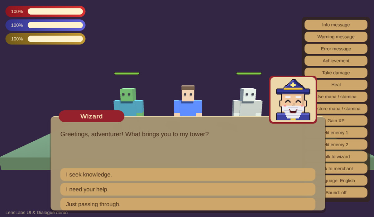 LensLabs UI & Dialogue