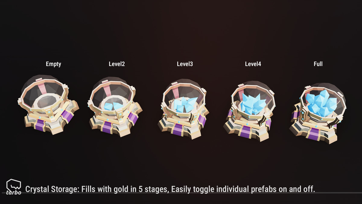 Tower Defense Mining & Walls Pack - Low Poly 3D Art