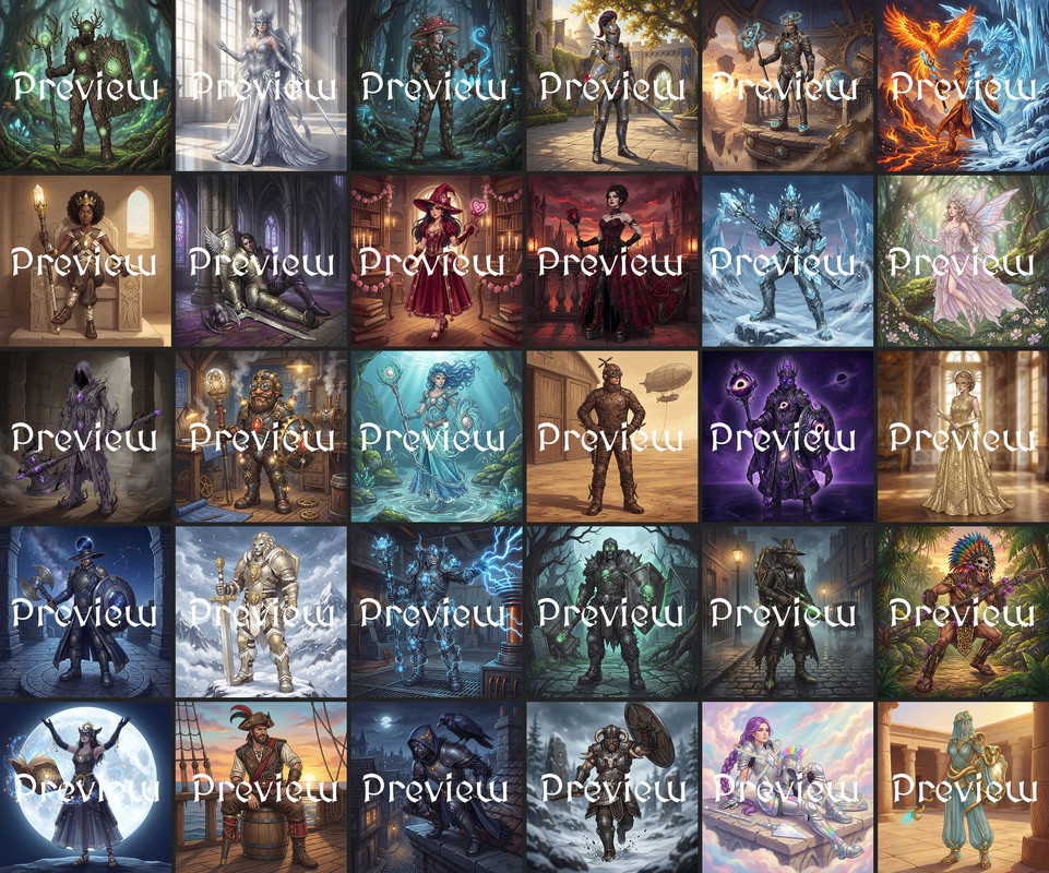 30 Legendary Armor Sets - 200 Fantasy Icons [512x512 HD]