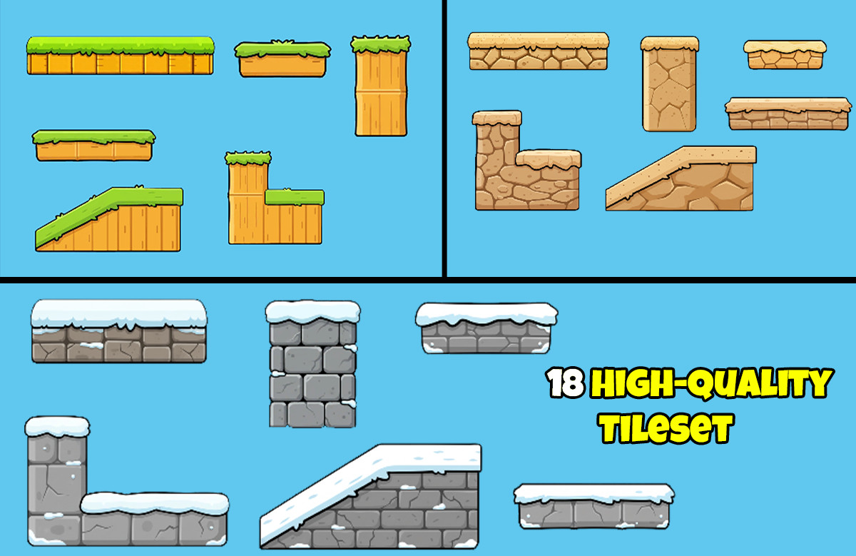 Tri-Biome 2D Game Environment Pack